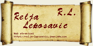 Relja Leposavić vizit kartica